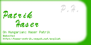 patrik haser business card